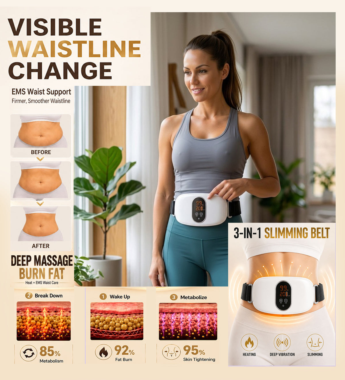 Smart Slimming & Waist Massage Belt