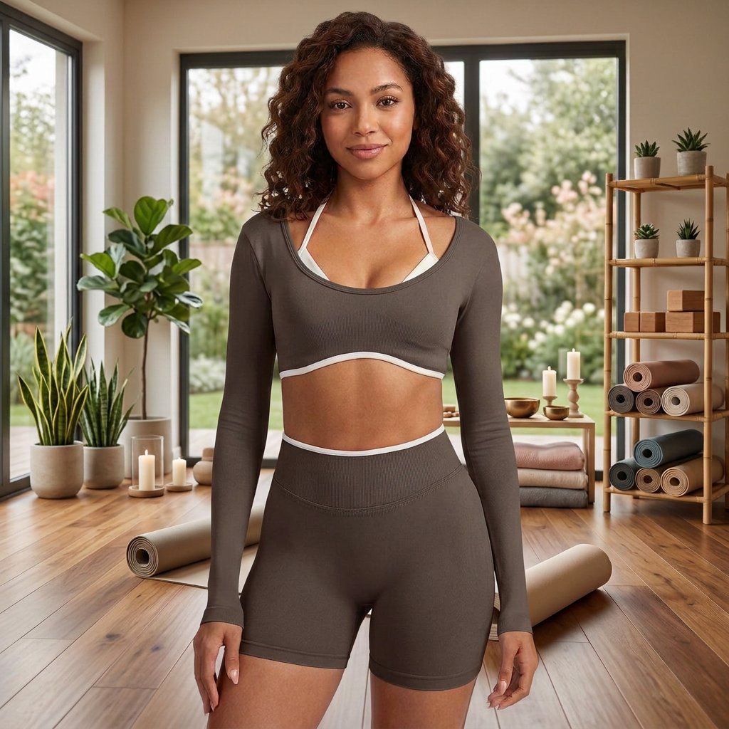 Pro-Ribbed Seamless 2-Piece Fitness Set