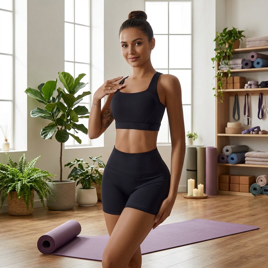 Pro-Sculpt Ribbed Seamless Fitness Set - 2 Piece Yoga Kit