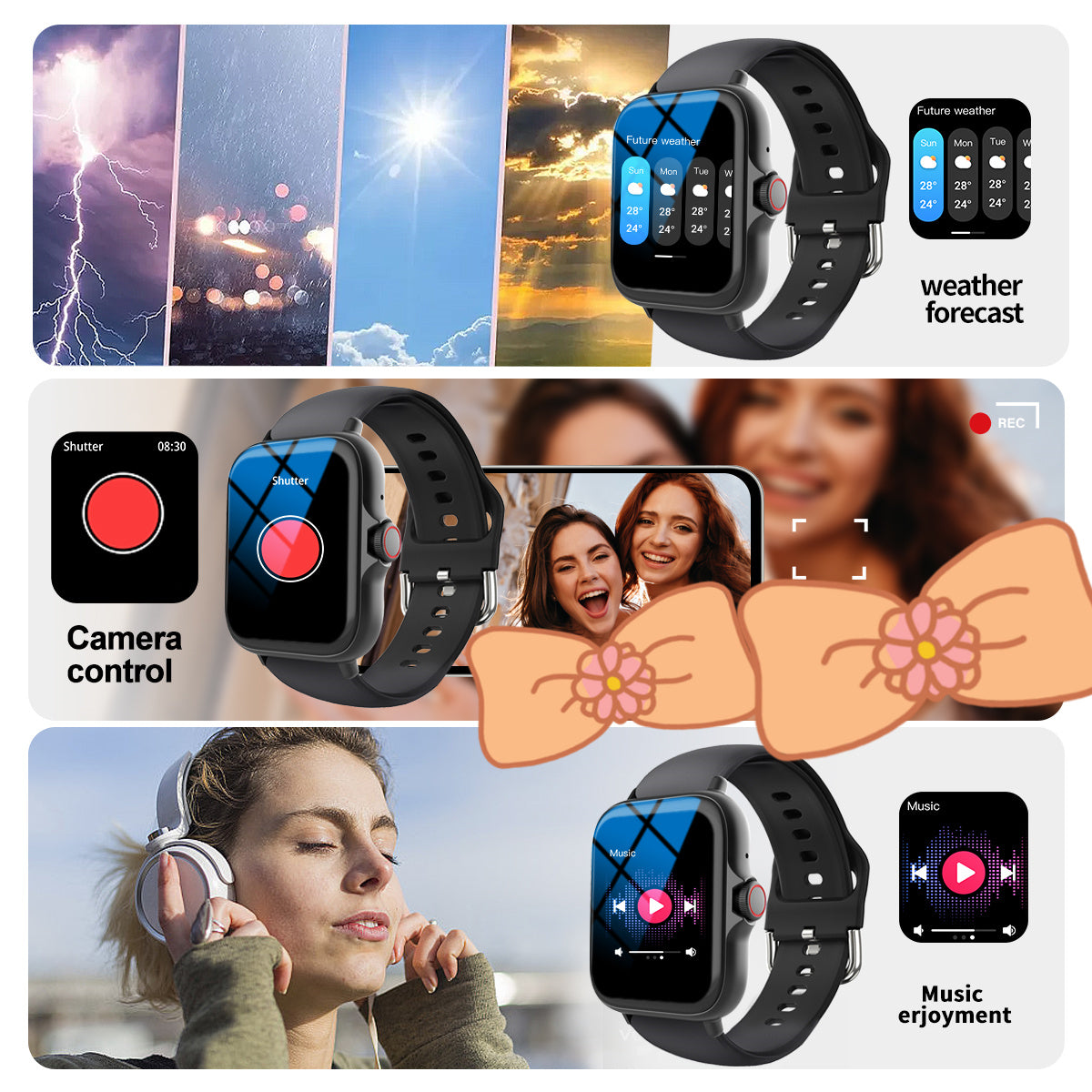 Smart Sports Watch Ultra - HD Bluetooth Fitness Tracker