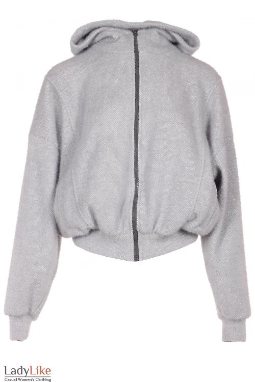 Oversized Hooded Knit Jacket