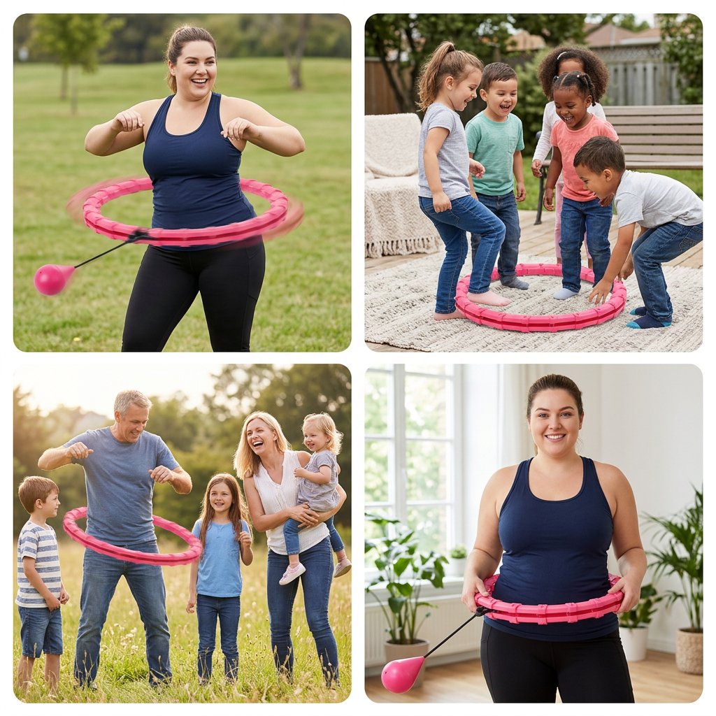 Smart Weighted Hula Hoop - Non-Drop Adjustable Fitness Ring