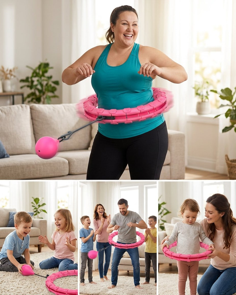 Smart Weighted Hula Hoop - Non-Drop Adjustable Fitness Ring