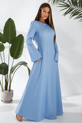 Light Blue Long-Sleeve Dress