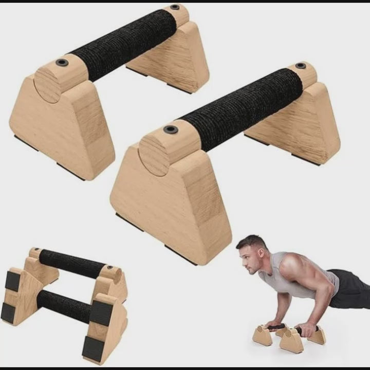 Pro-Gym Eco Wooden Parallettes - Premium Push-Up Bars