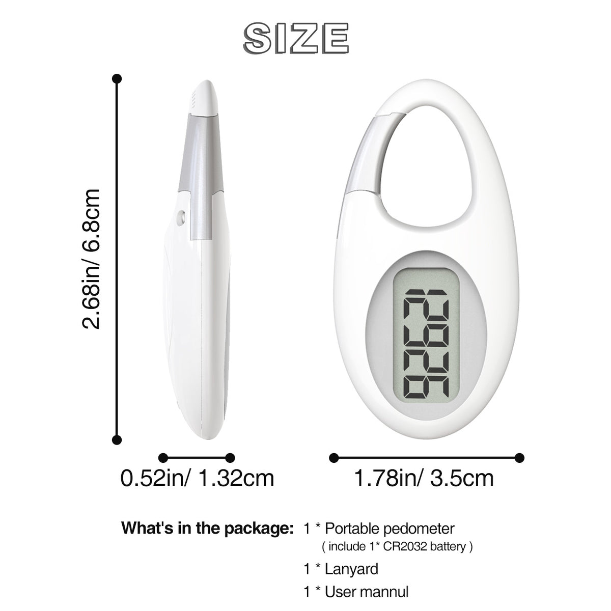 Pro-Walk Mini 3D Pocket Pedometer