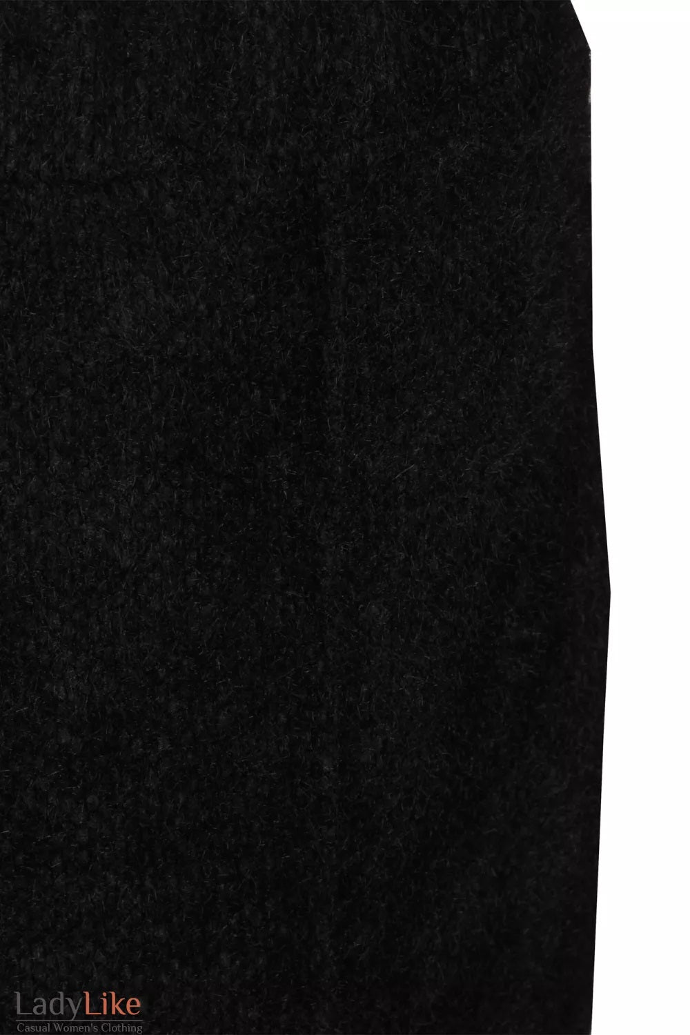 Cozy Knit Wide-Leg Trousers Black