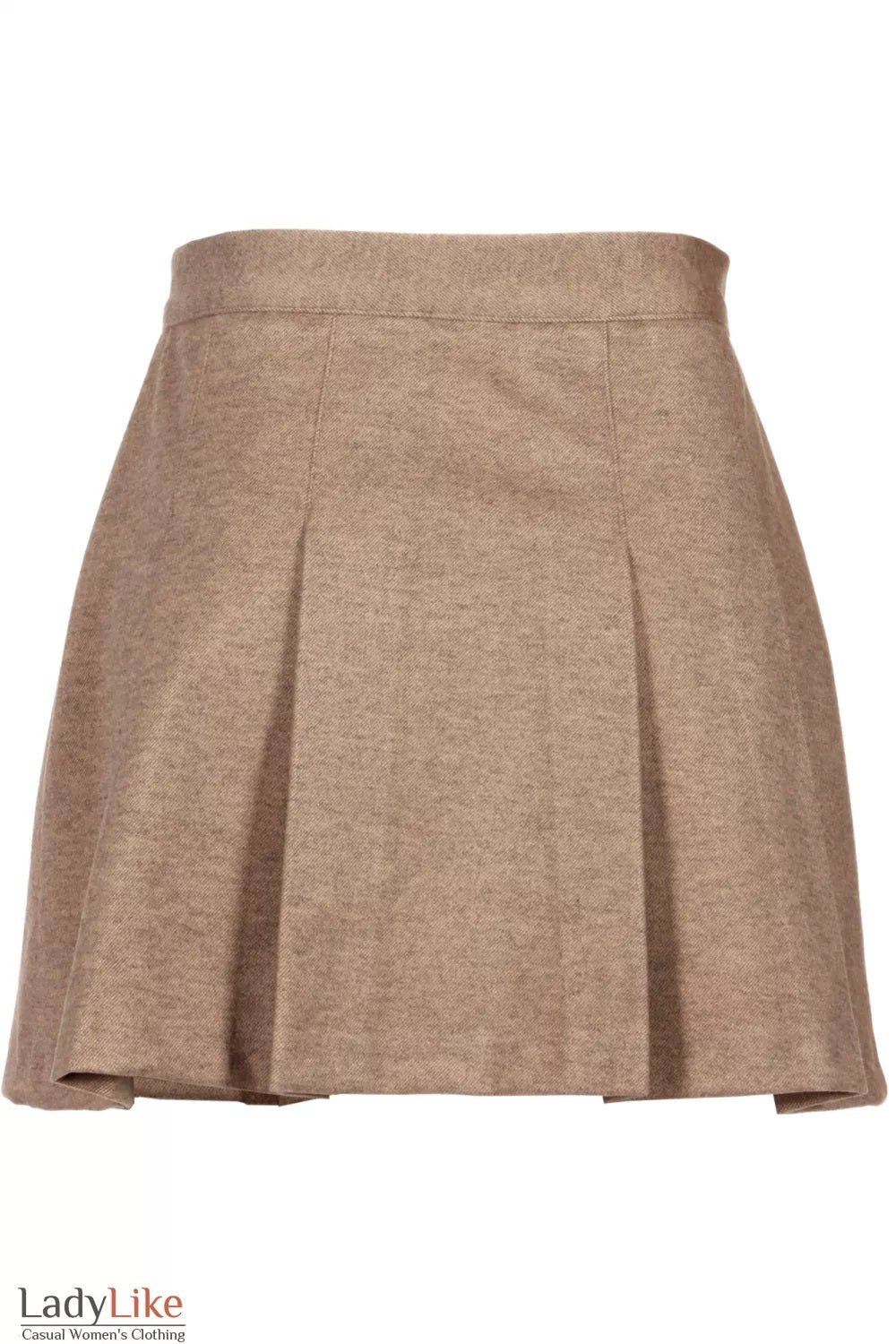 LadyLike Beige Wool-Blend Bomber & Mini Skirt Set