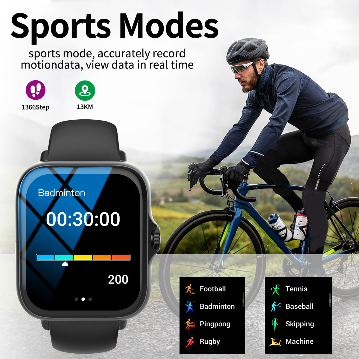 Smart Sports Watch Ultra - HD Bluetooth Fitness Tracker
