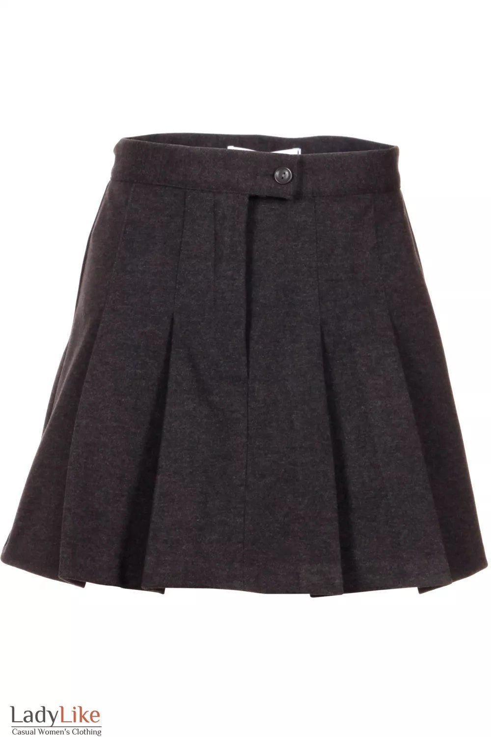 LadyLike Grey Wool-Blend Bomber & Mini Skirt Set