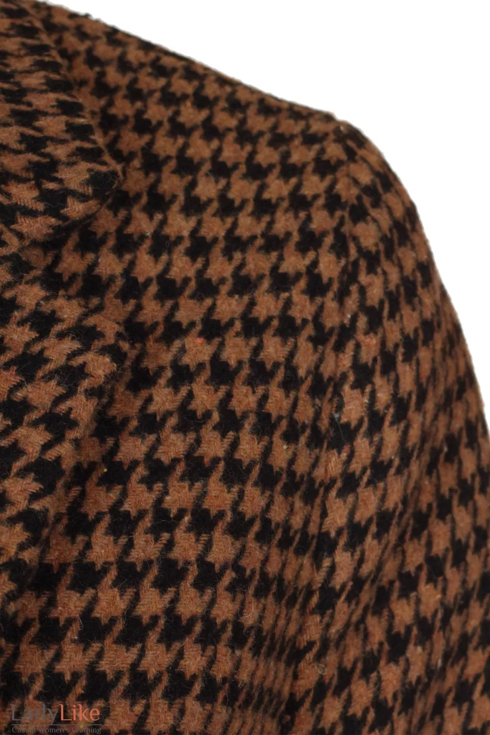 Premium Oversized Houndstooth Wool Blazer - Long Single-Breasted Plaid Jacket
